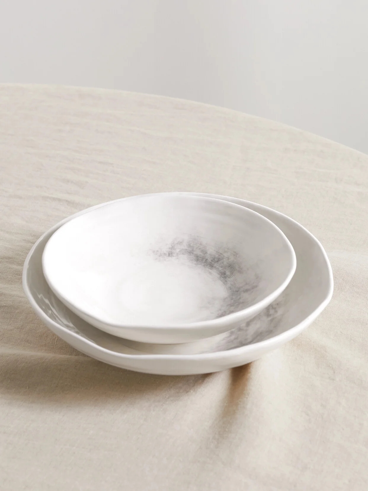 Set Of Two Glazed Ceramic Bowls - 1