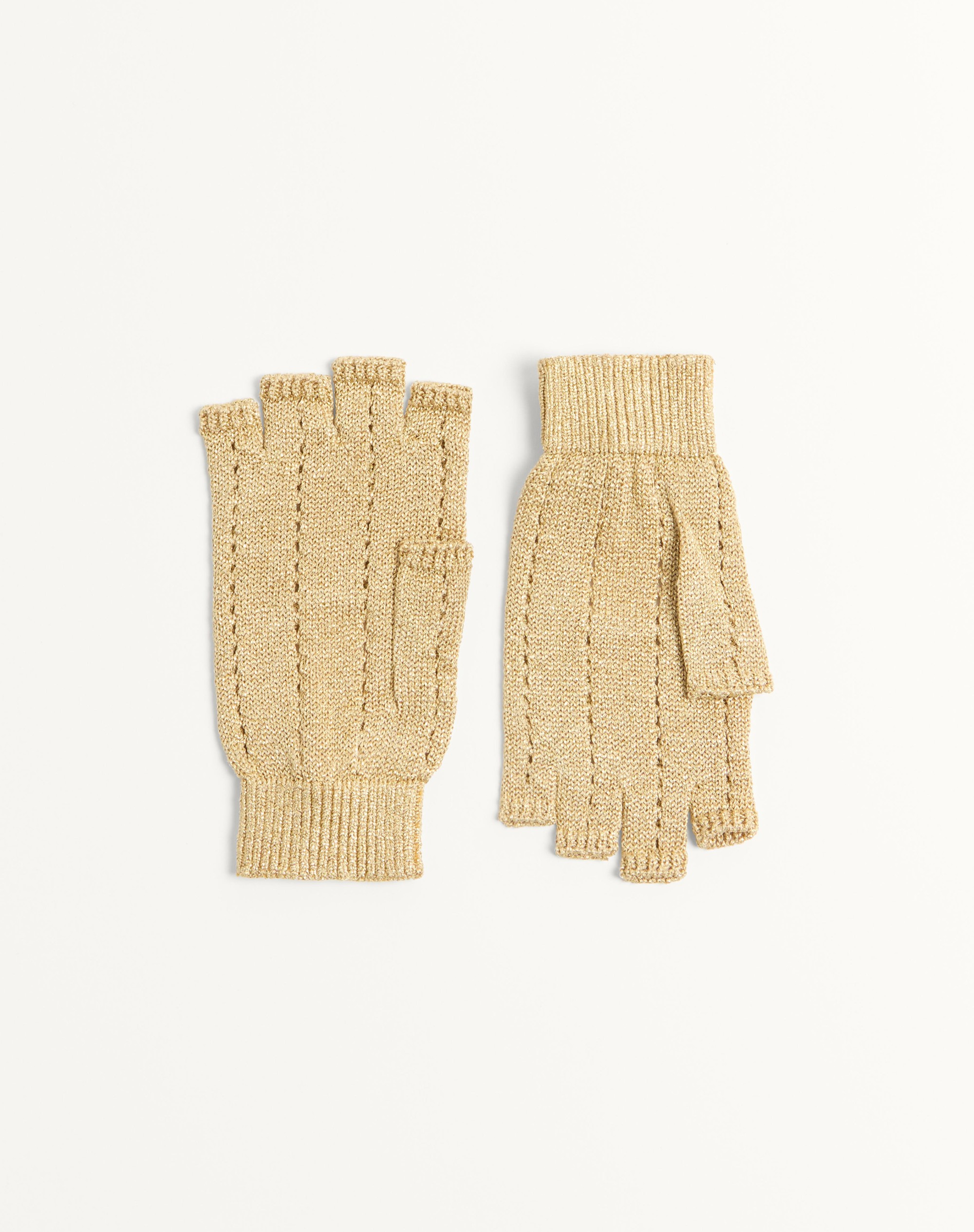 FINGERLESS KNITTED GLOVES IN LUREX - 3