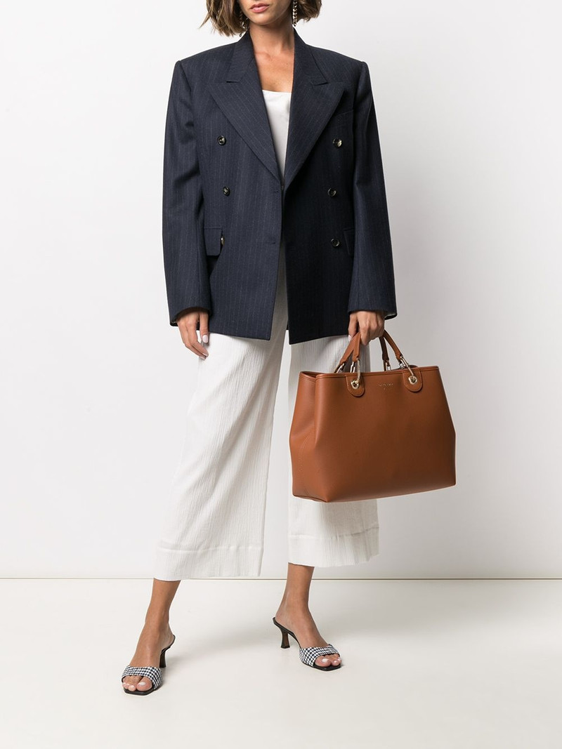 EMPORIO ARMANI logo-strap tote bag outlook