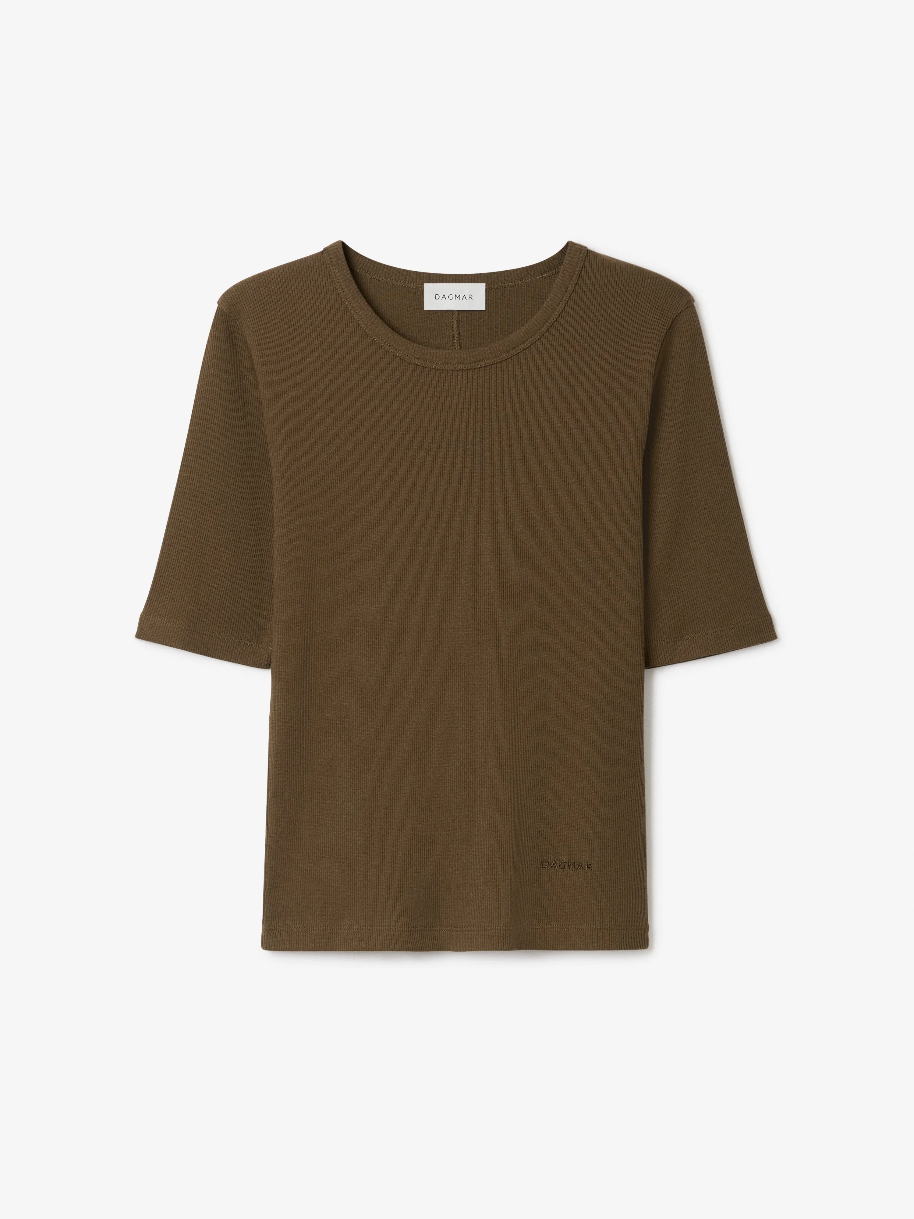 Fitted Rib T-shirt - 1