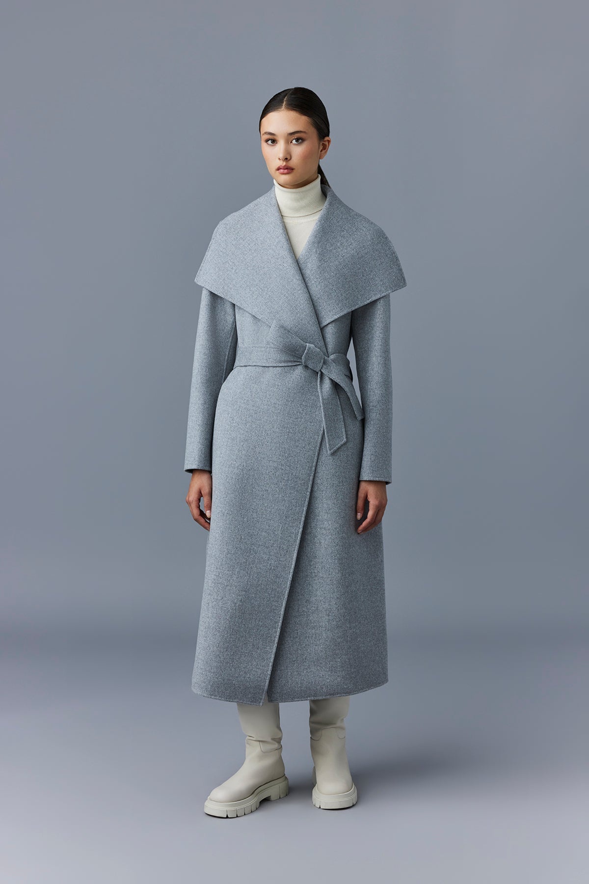 MAI-CN Double-face wool wrap coat - 3
