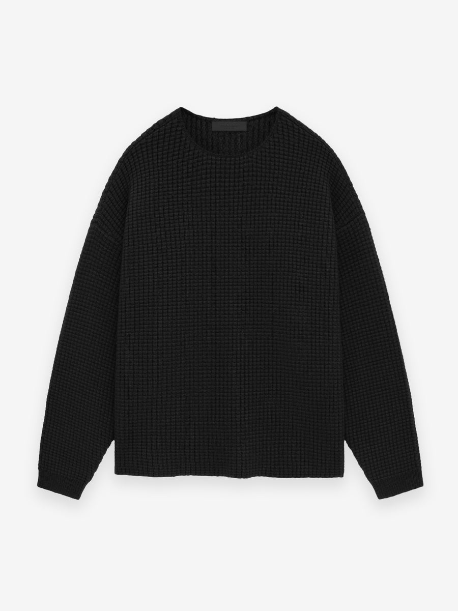 Heavy Waffle Crewneck Sweater - 1