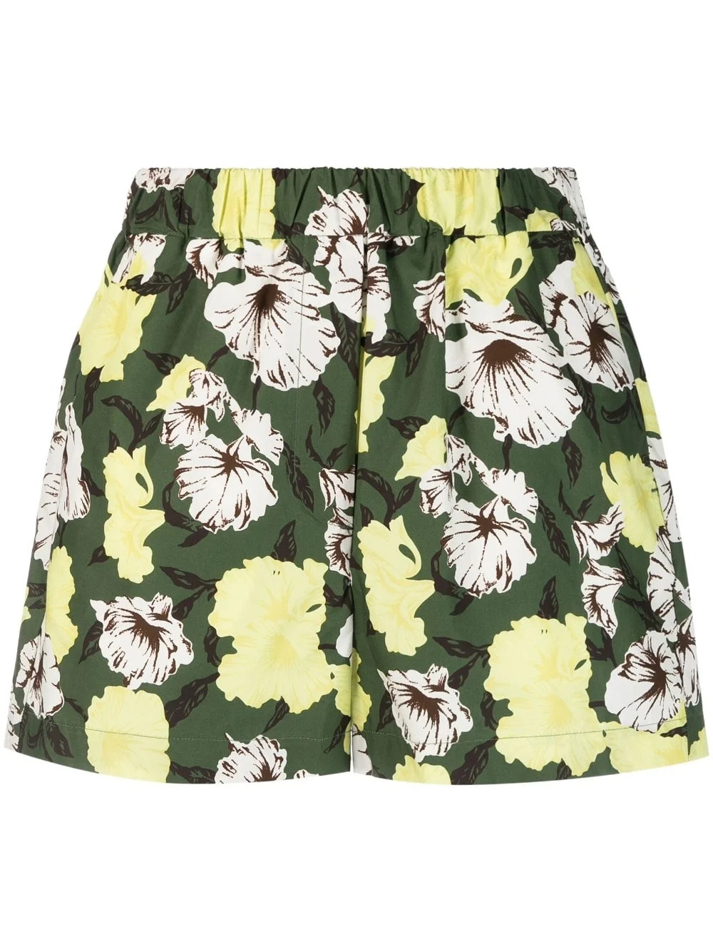floral-print cotton shorts - 1