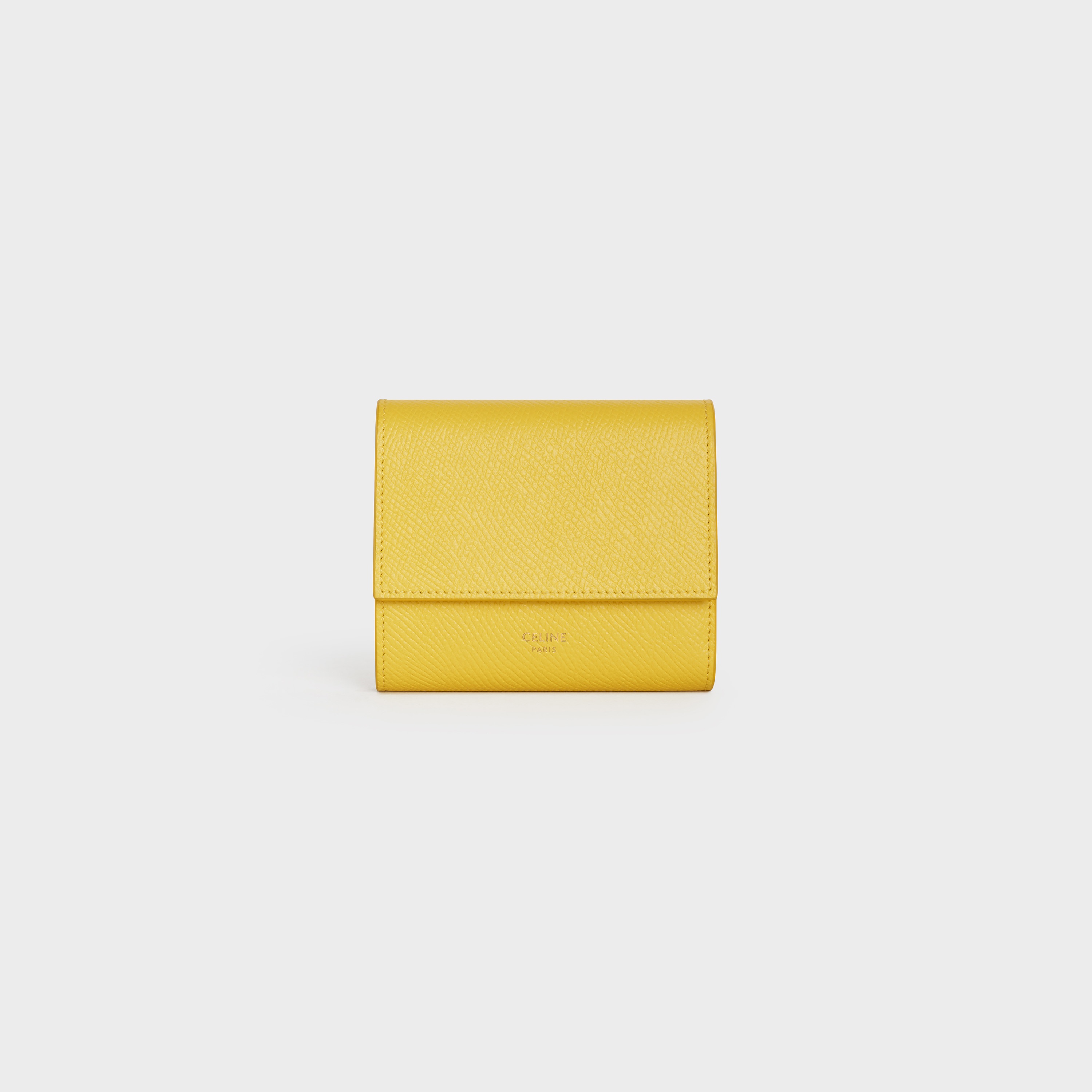 SMALL TRIFOLD WALLET IN GRAINED CALFSKIN - 1