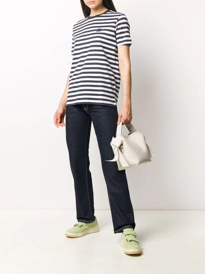 Acne Studios striped Face patch T-shirt outlook