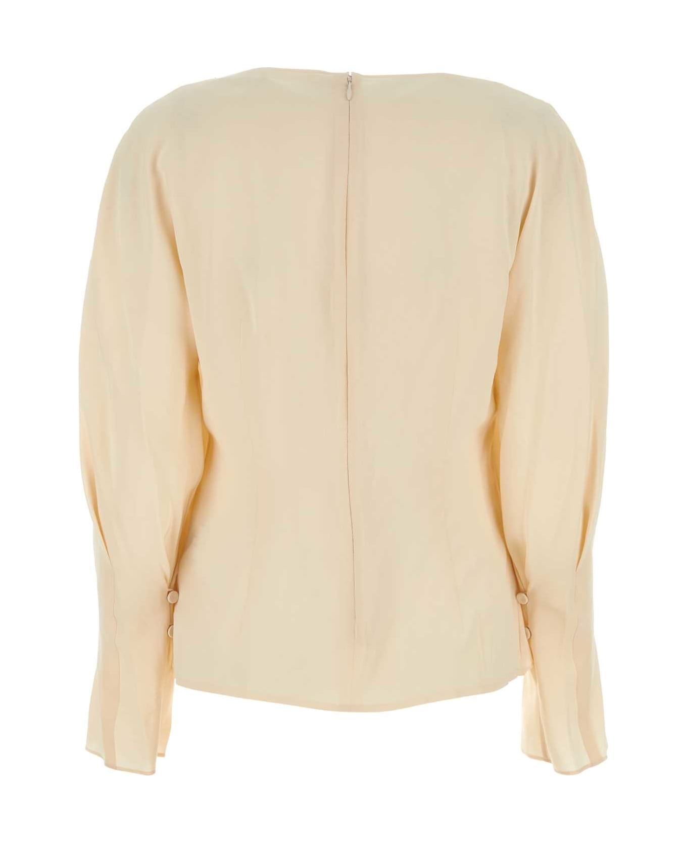 Tシャツ・カットソー Chloe FW23 Skin pink crepe blouse (CHC23WHT33004 6A5) Chloé Pink Baby Fit Logo T-shirt In Purple | ModeSens