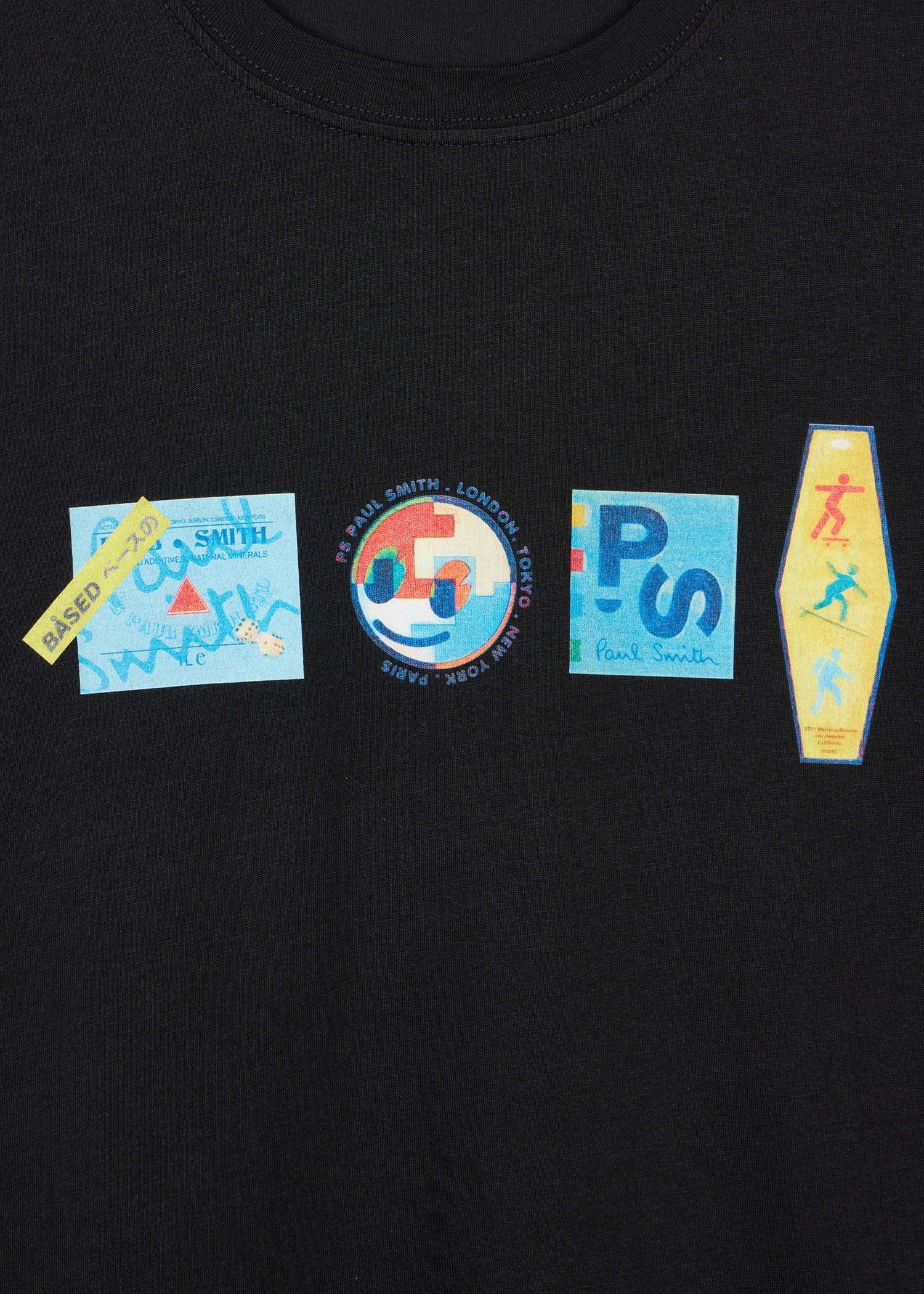 Black 'Stickers' Print T-Shirt - 2