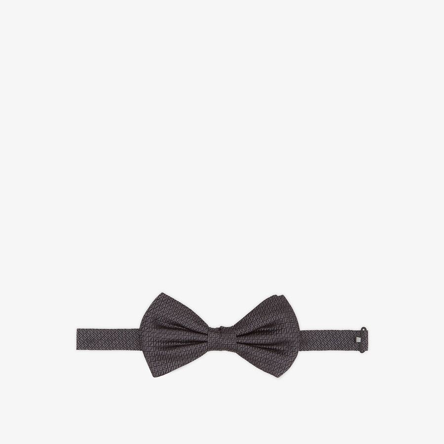 Gray silk bow-tie - 1