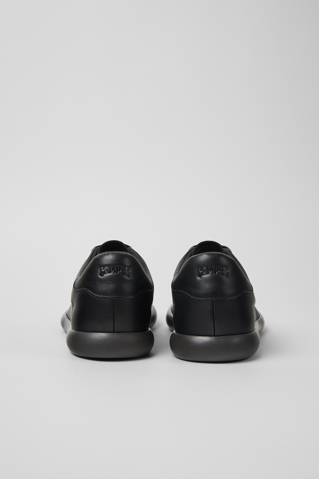 Black Leather Sneakers for Men. - 3