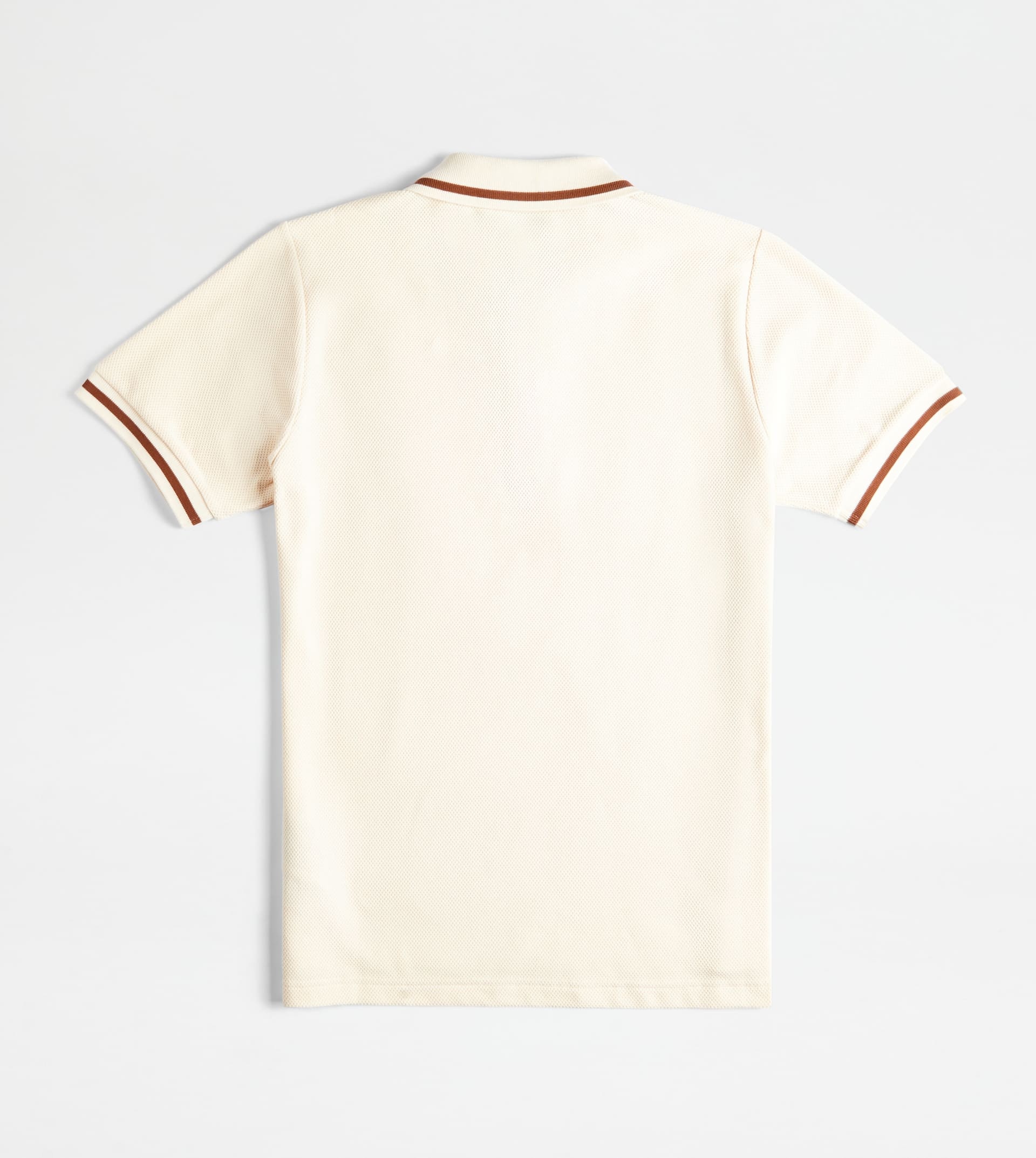 POLO SHIRT IN PIQUET - OFF WHITE - 4