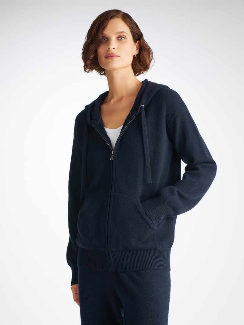 Women's Hoodie Daphne Cashmere Navy - 2