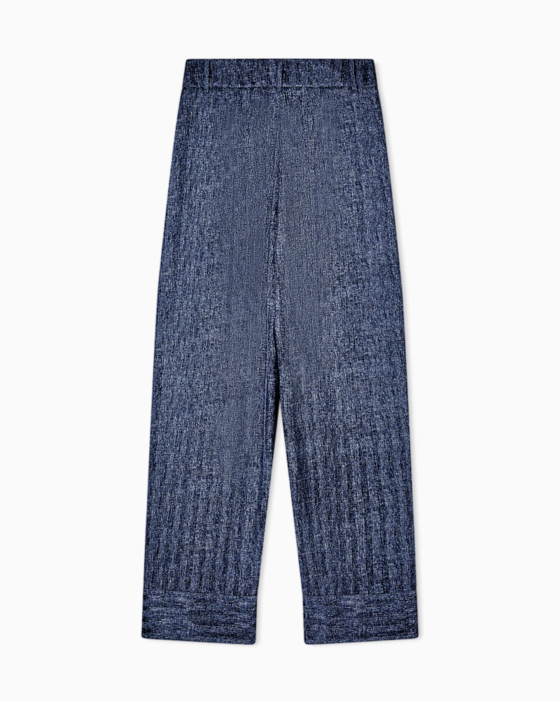 DENIM-PRINT SILK TROUSERS WITH PLEATS DENIM COLLECTION 3