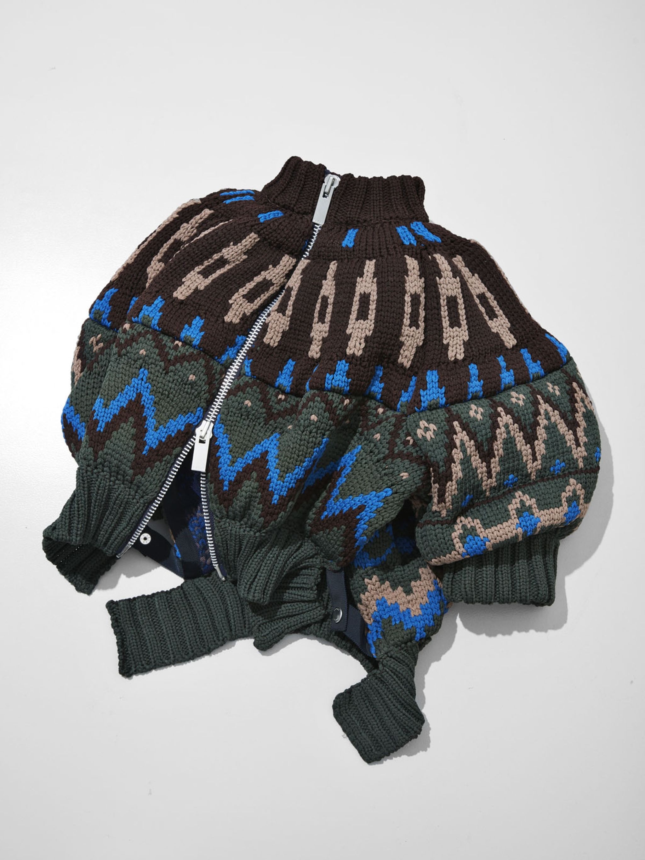 sacai Jacquard Knit Blouson | sacai | REVERSIBLE