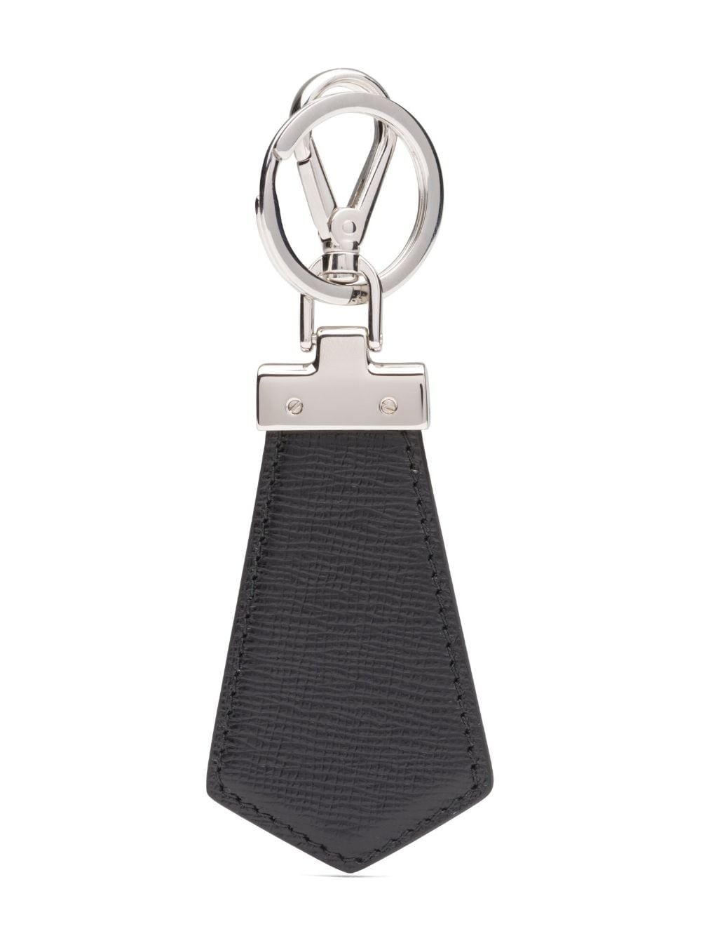 St James logo-debossed leather keyring - 3