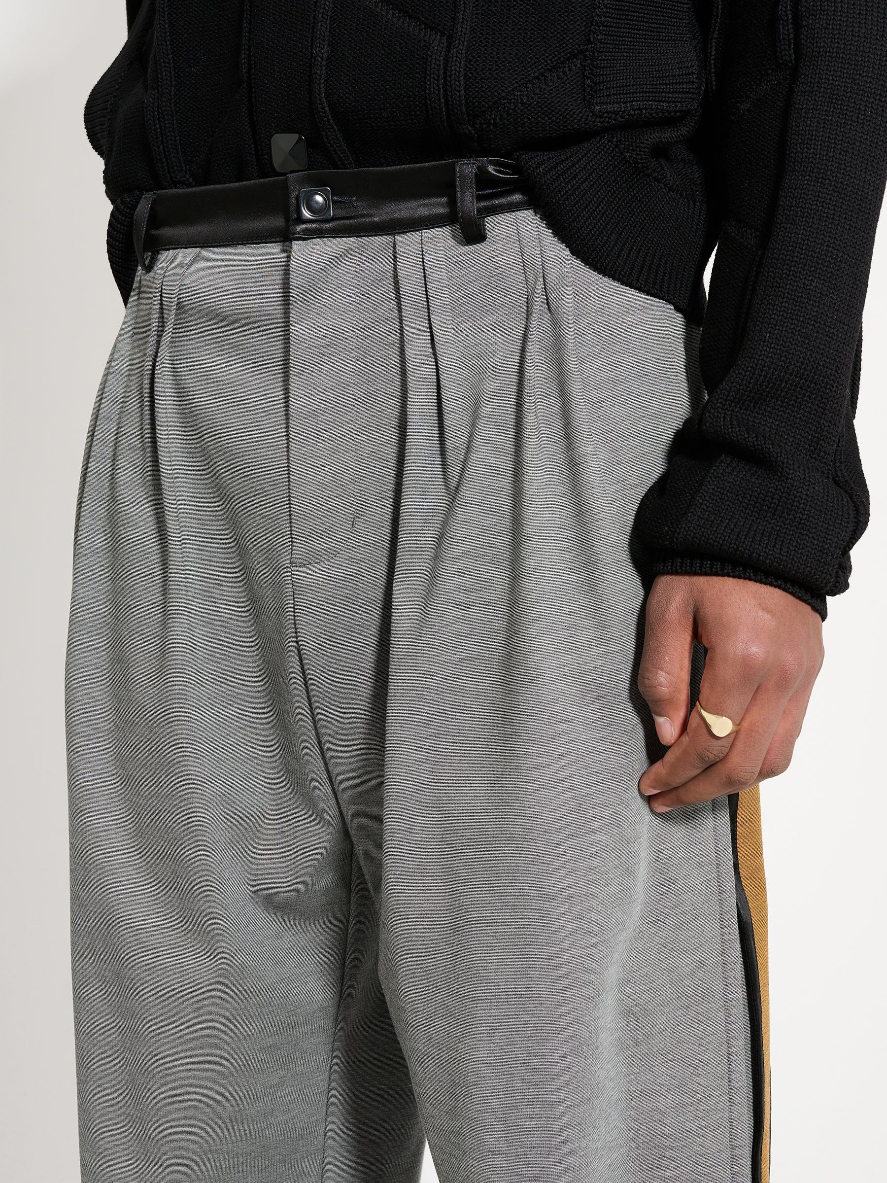 KIKO KOSTADINOV UGO SIDE TROUSER IRON GREY / OCHRE - 4