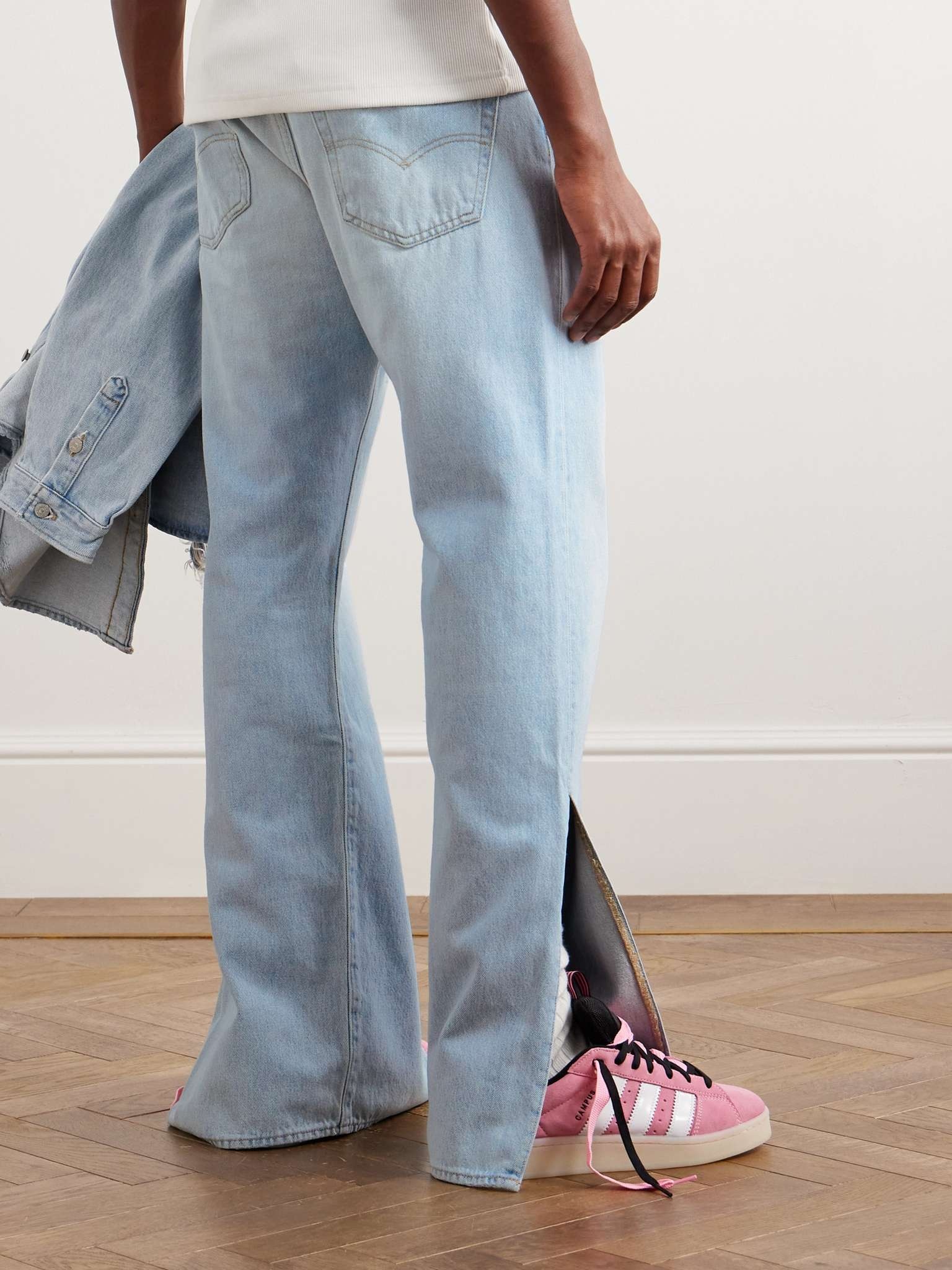 + Levi's Straight-Leg Distressed Logo-Embroidered Jeans - 4
