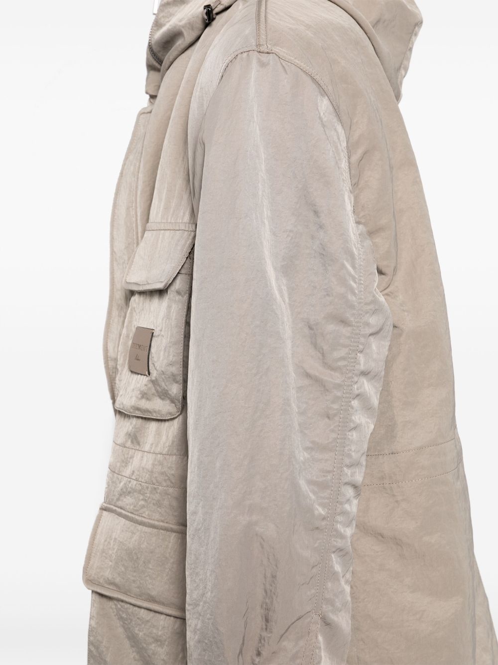 logo-patch military jacket - 5
