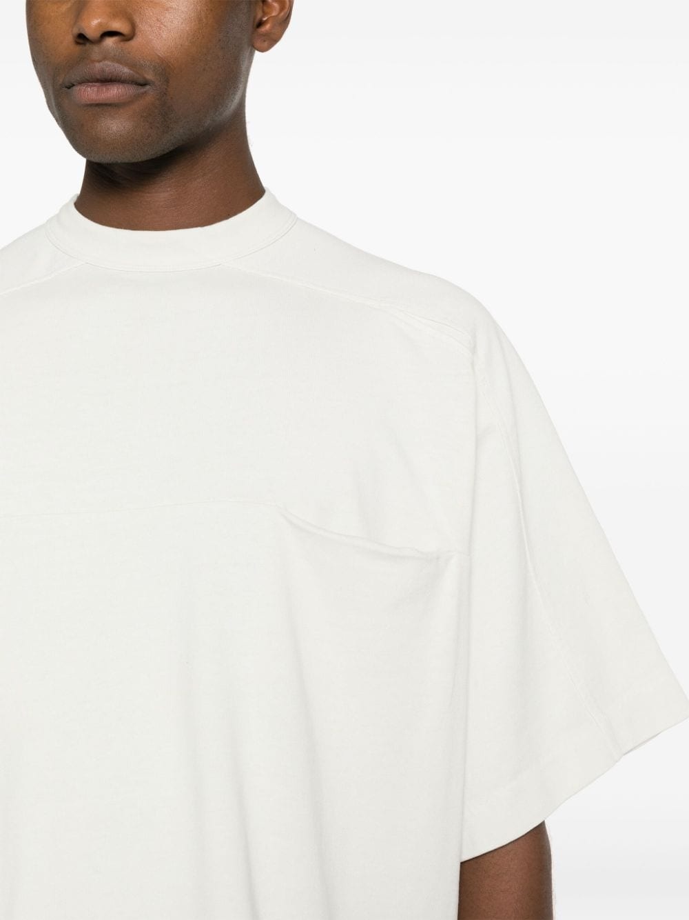 panelled organic-cotton T-shirt - 6