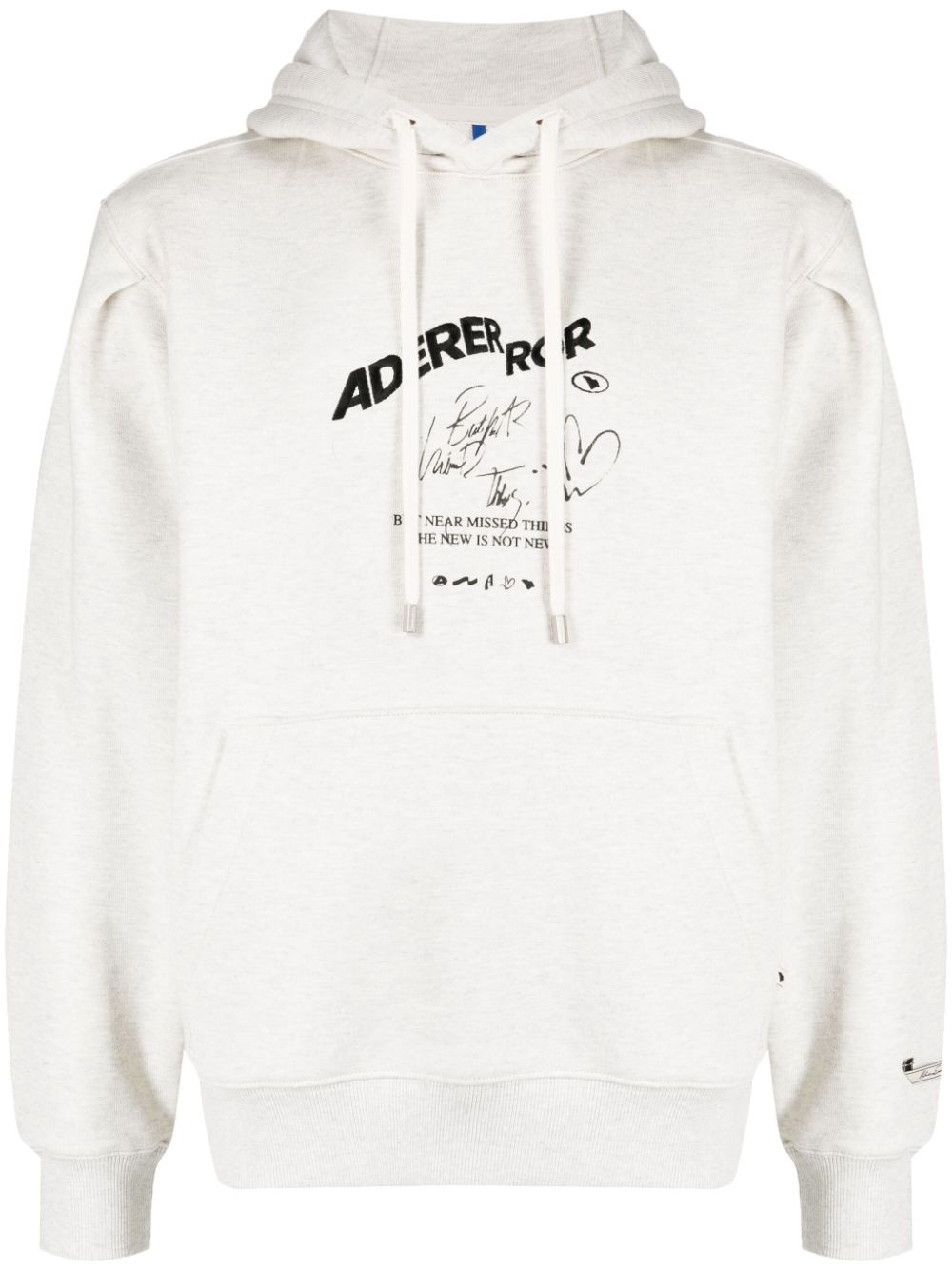 logo-print stretch-cotton hoodie - 1