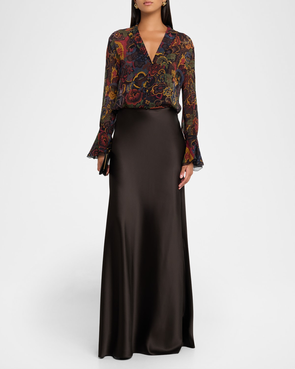 Masina Satin Maxi Skirt - 2