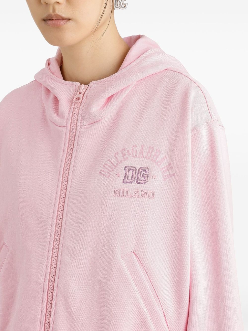 logo-embroidered hoodie - 4