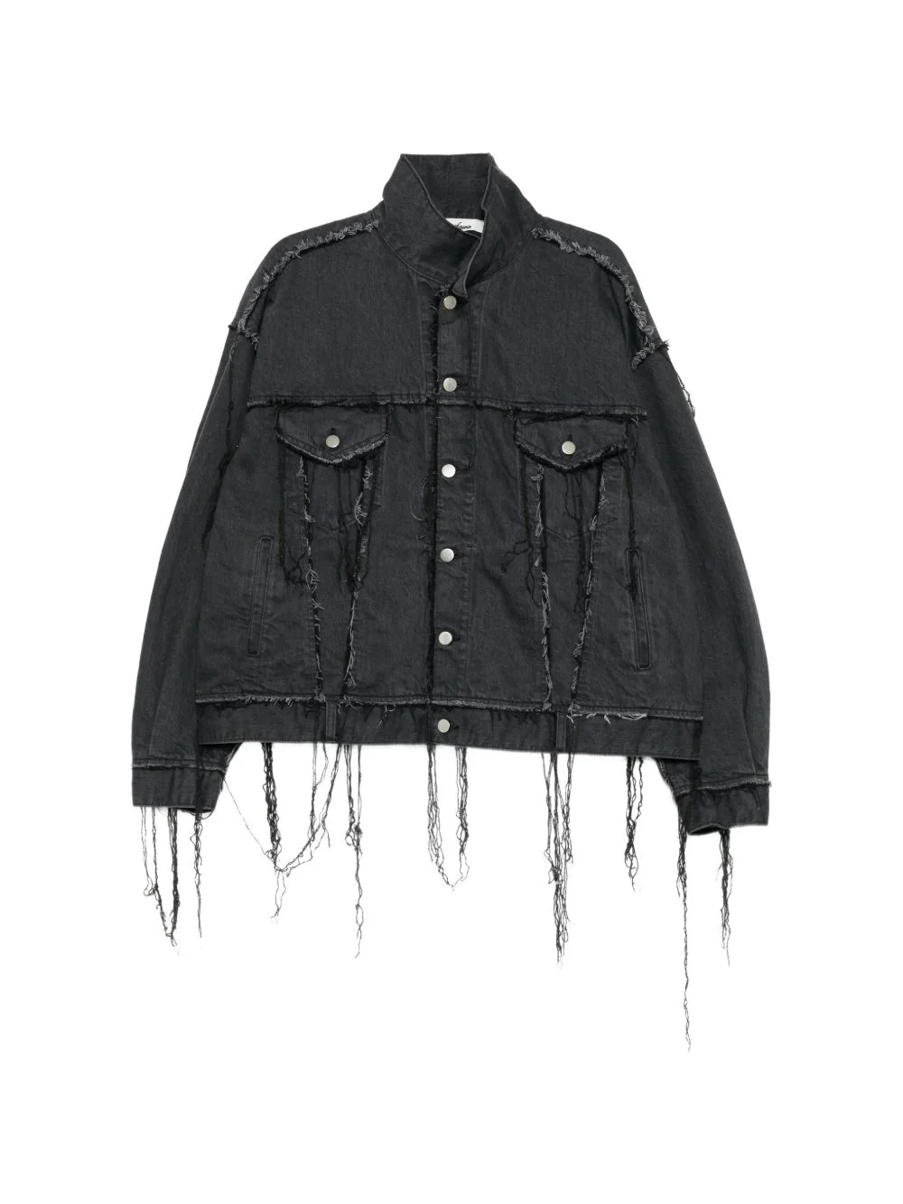 frayed-edge denim jacket - 1
