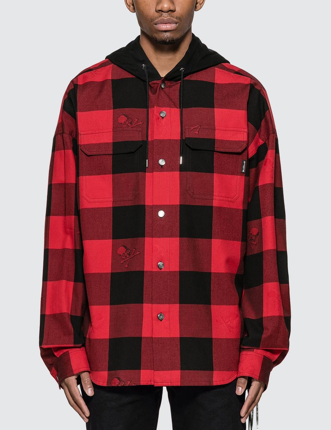 Check Plaid Shirt Jacket - 1