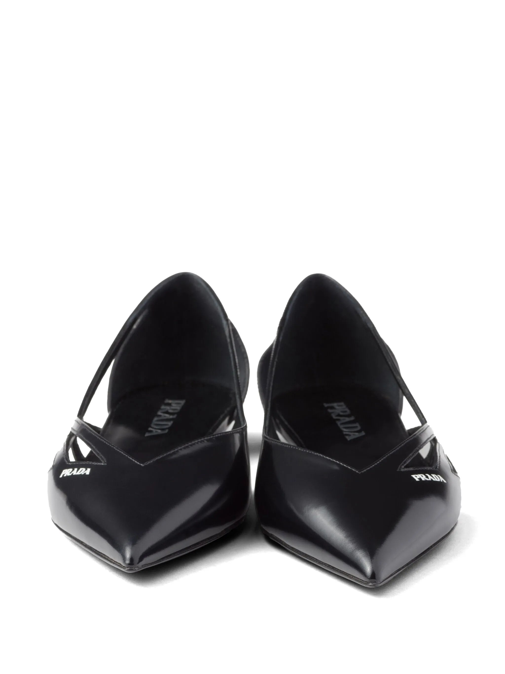 Leather Cut-out Ballerinas - 5