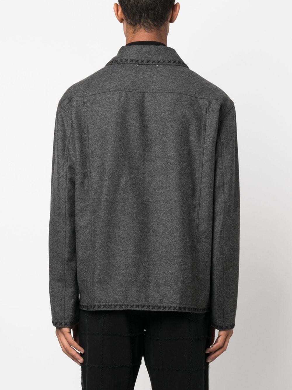 embroidered wool jacket - 4
