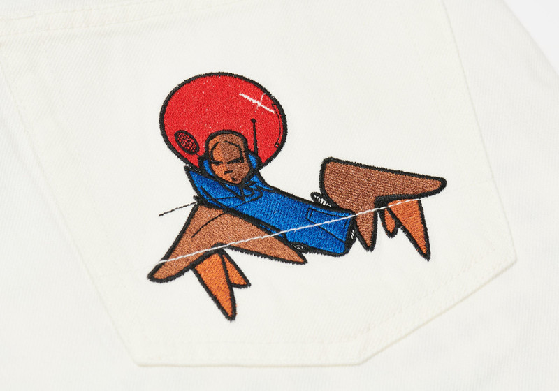 PALACE ZOMBY DENIM JEANS WHITE 5