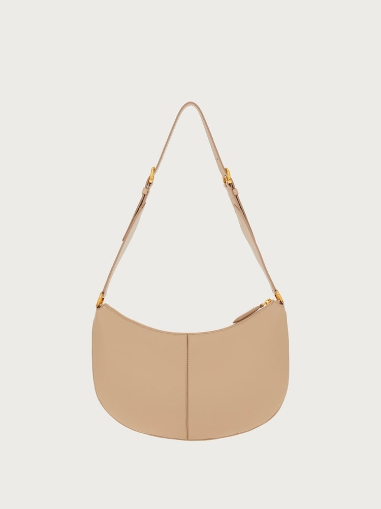 FERRAGAMO MAXI GANCIO SHOULDER BAG | REVERSIBLE