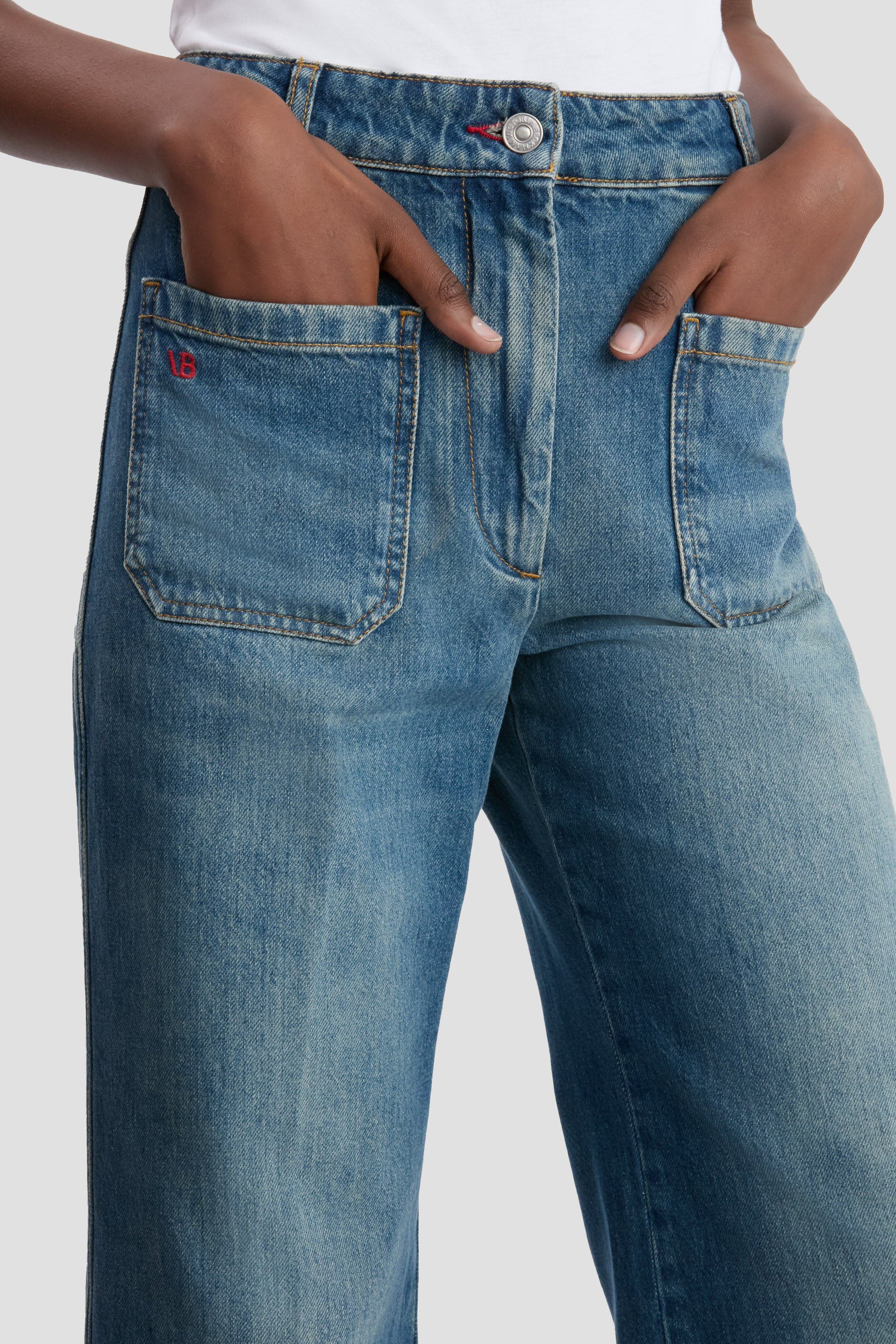 Alina High Waisted Jean In Classic Blue Wash - 4
