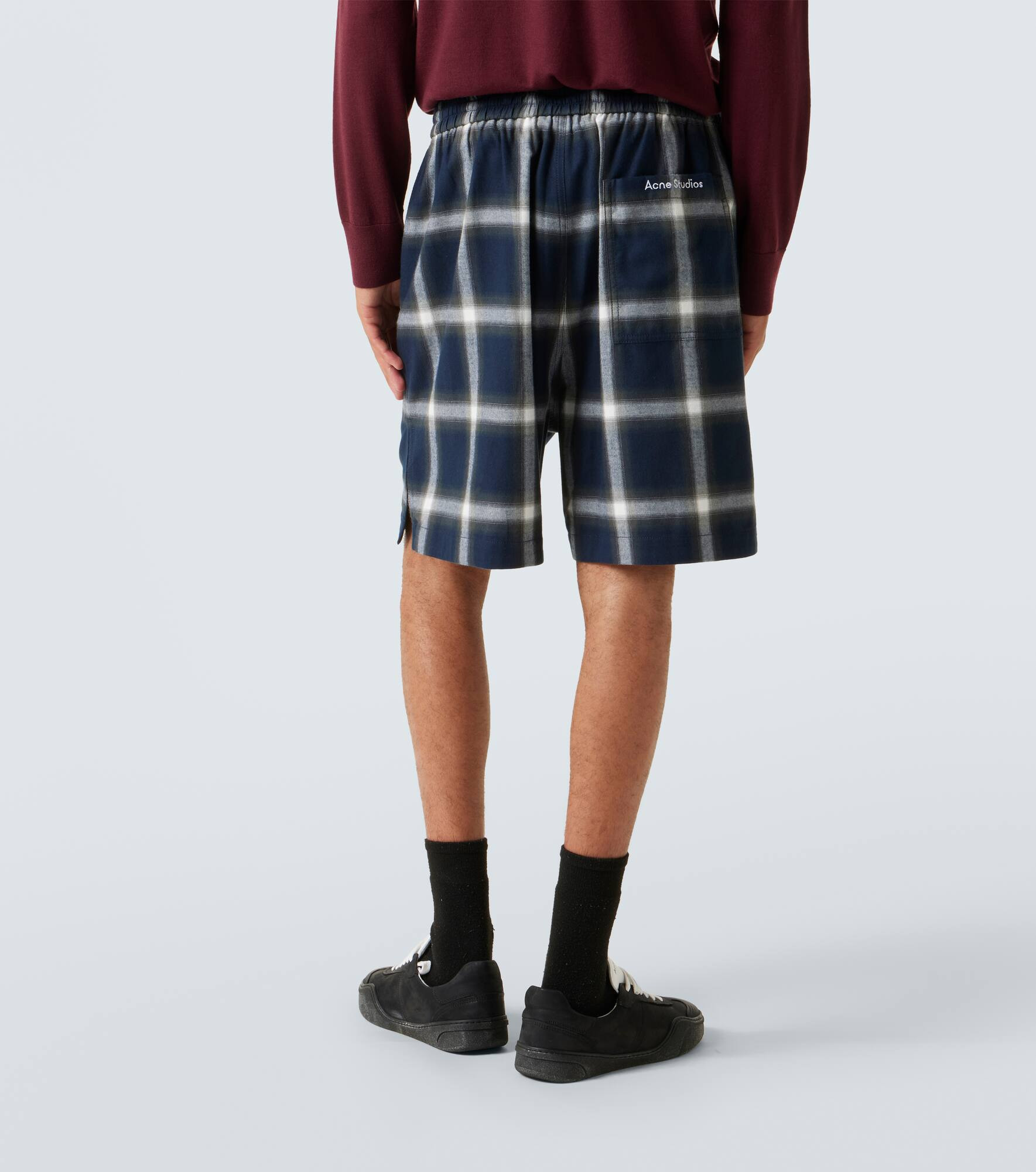 Checked cotton shorts - 4