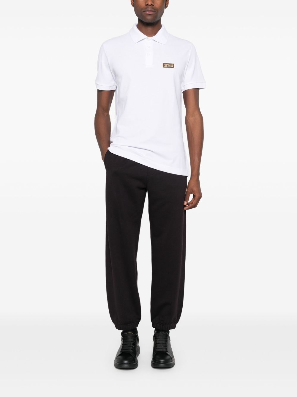 logo-plaque polo shirt - 2