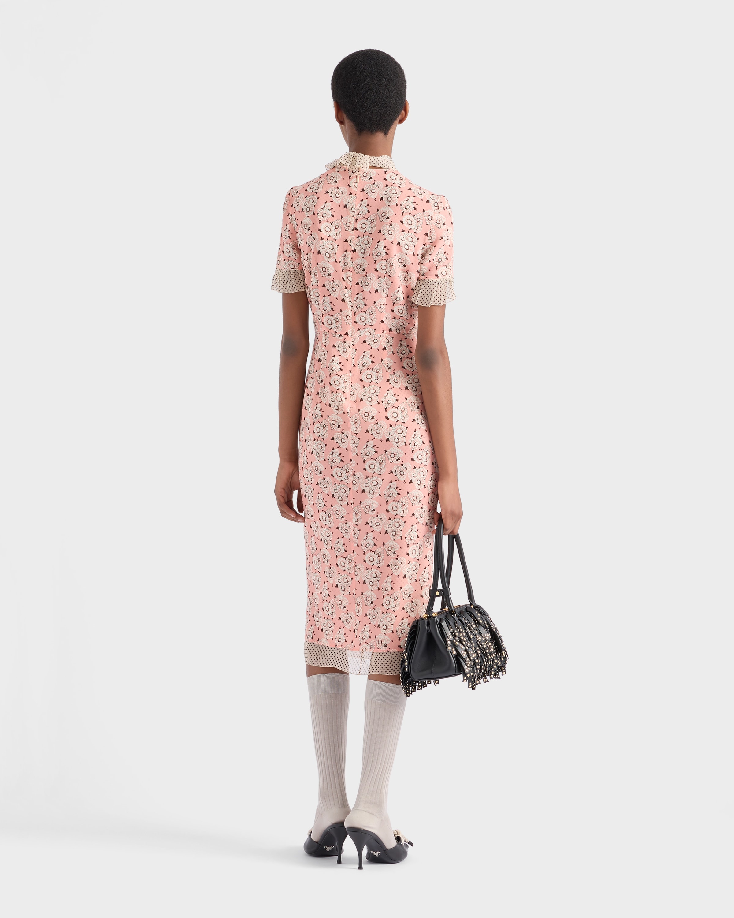 Printed stretch georgette dress - 5