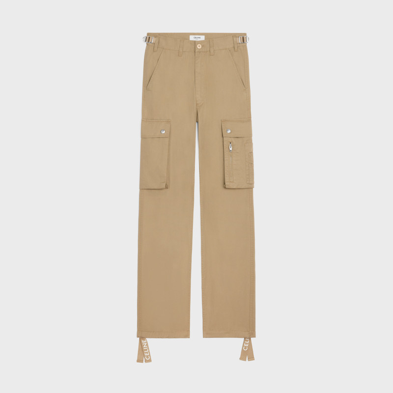 celine cargo pants in cotton linen 1