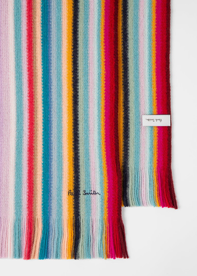 Paul Smith 'Swirl Stripe' Wool Scarf outlook