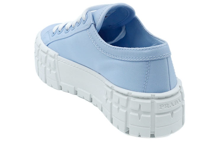 (WMNS) PRADA Double Wheel Re-nylon Gabardine Sneakers 'Blue' 1E260M_3LFX_F0076 - 4