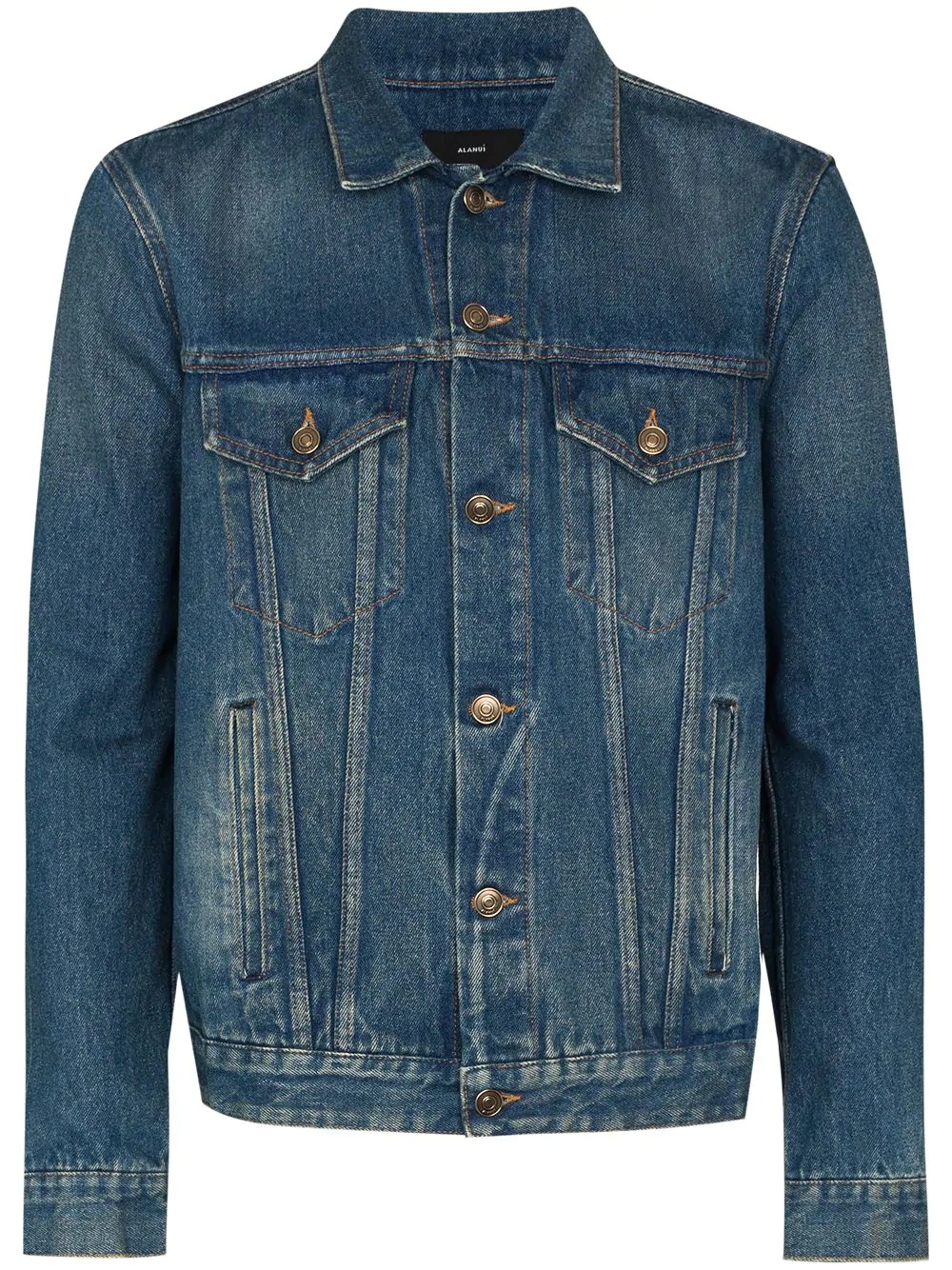 embroidered denim jacket - 1