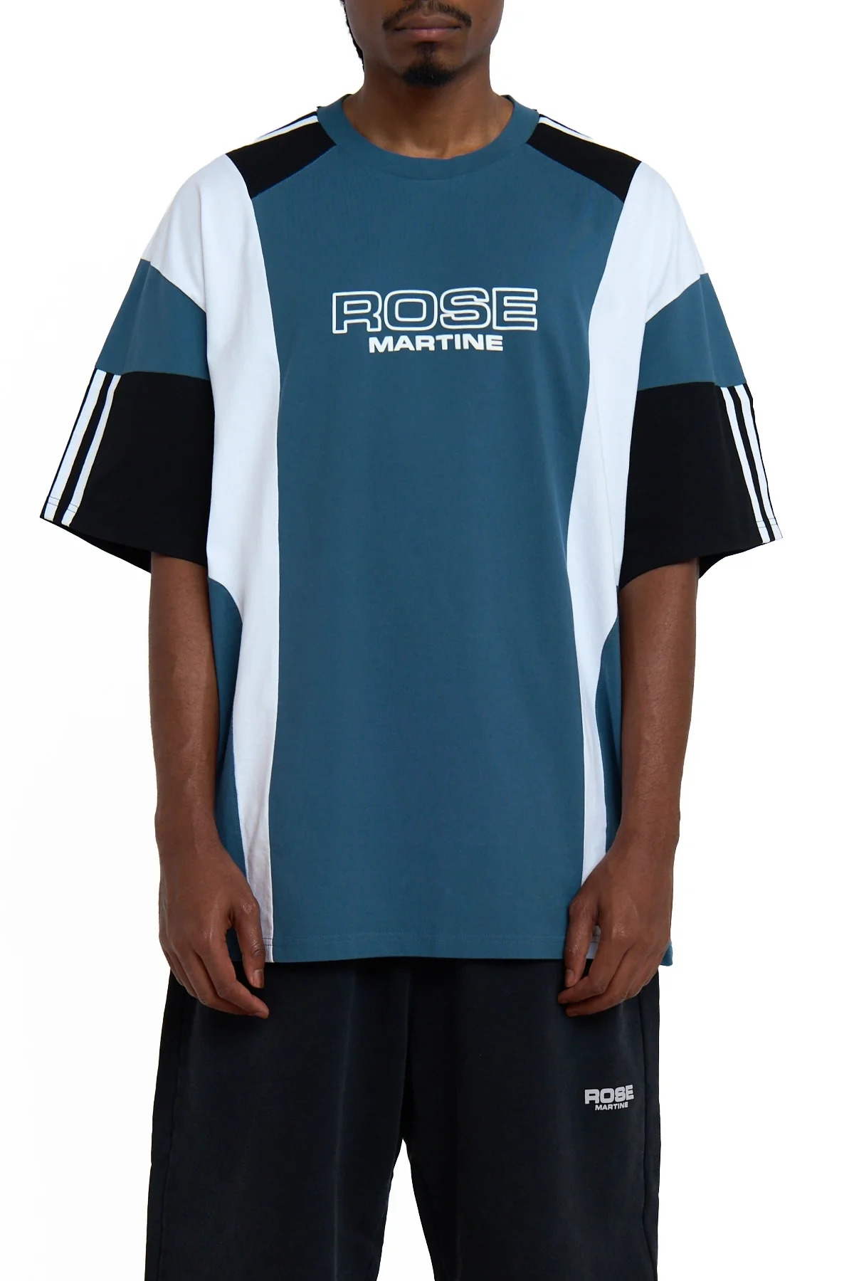 Martine Rose Oversized Panelled T-Shirt Blue - 4