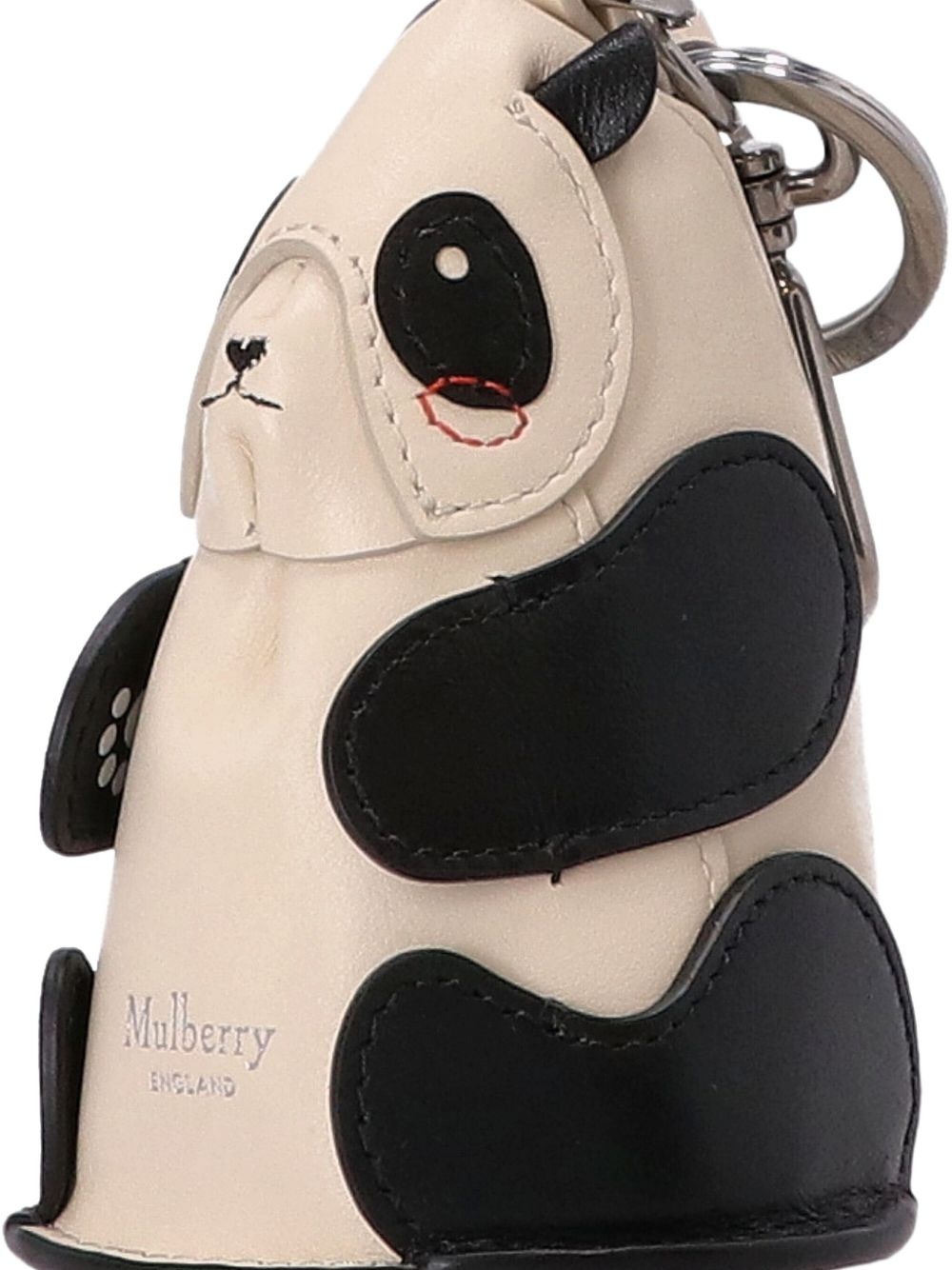 panda-shaped leather keyring - 3