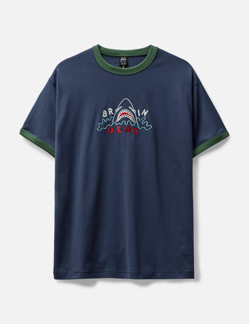 SHARK ATTACK RINGER T-SHIRT 1