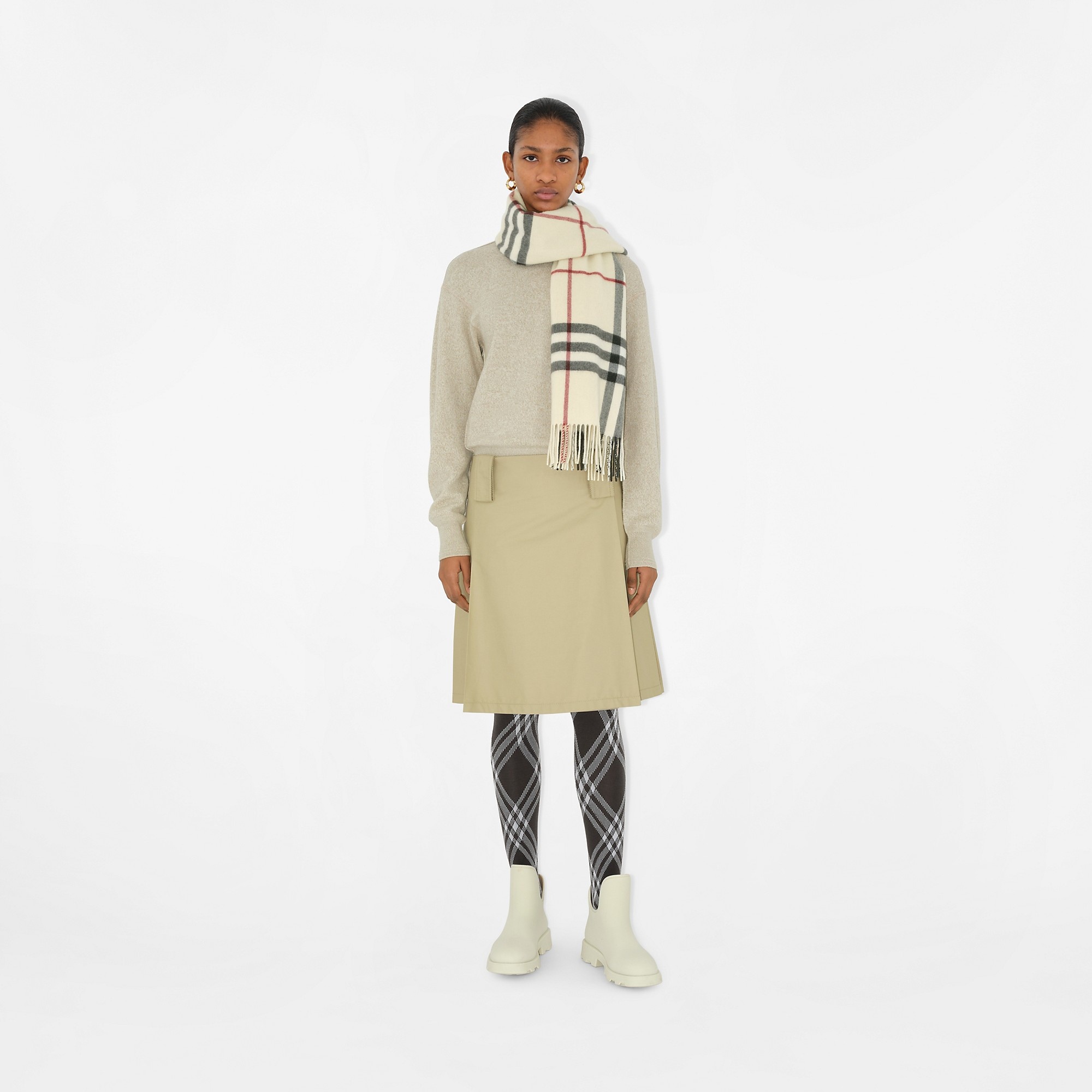 Check Cashmere Scarf - 3