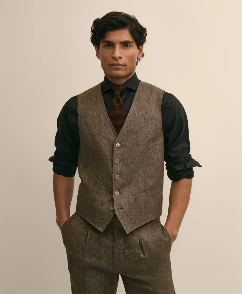 Linen Suit Vest - 1