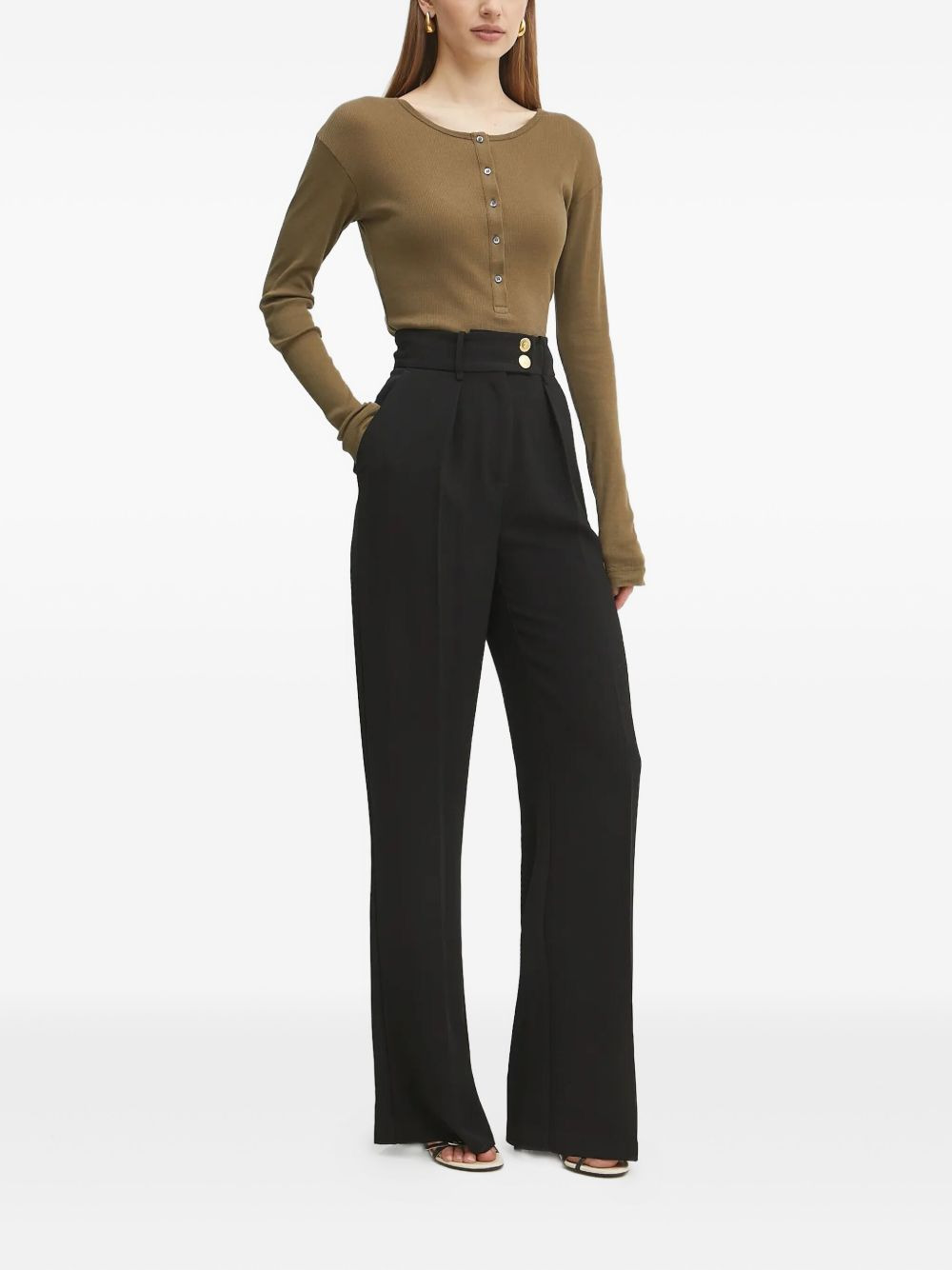 drop-shoulder ribbed T-shirt - 2