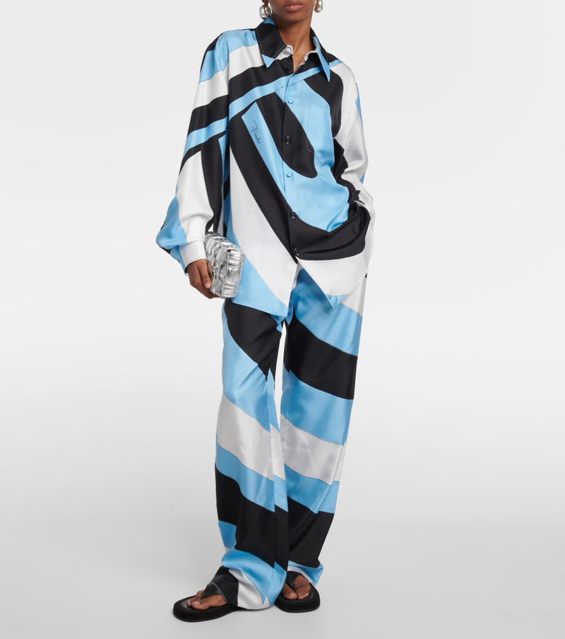 PUCCI Onde printed silk palazzo pants outlook