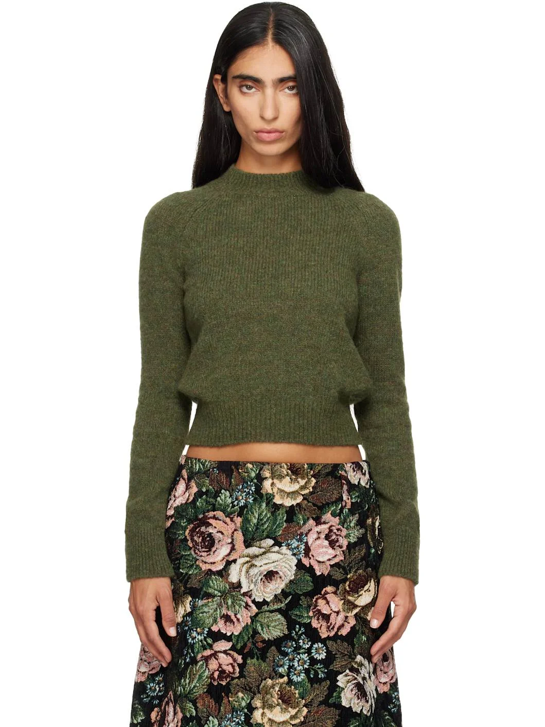 Khaki Alpaca Sweater - 1