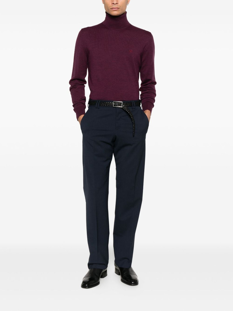 Etro roll-neck embroidered top outlook