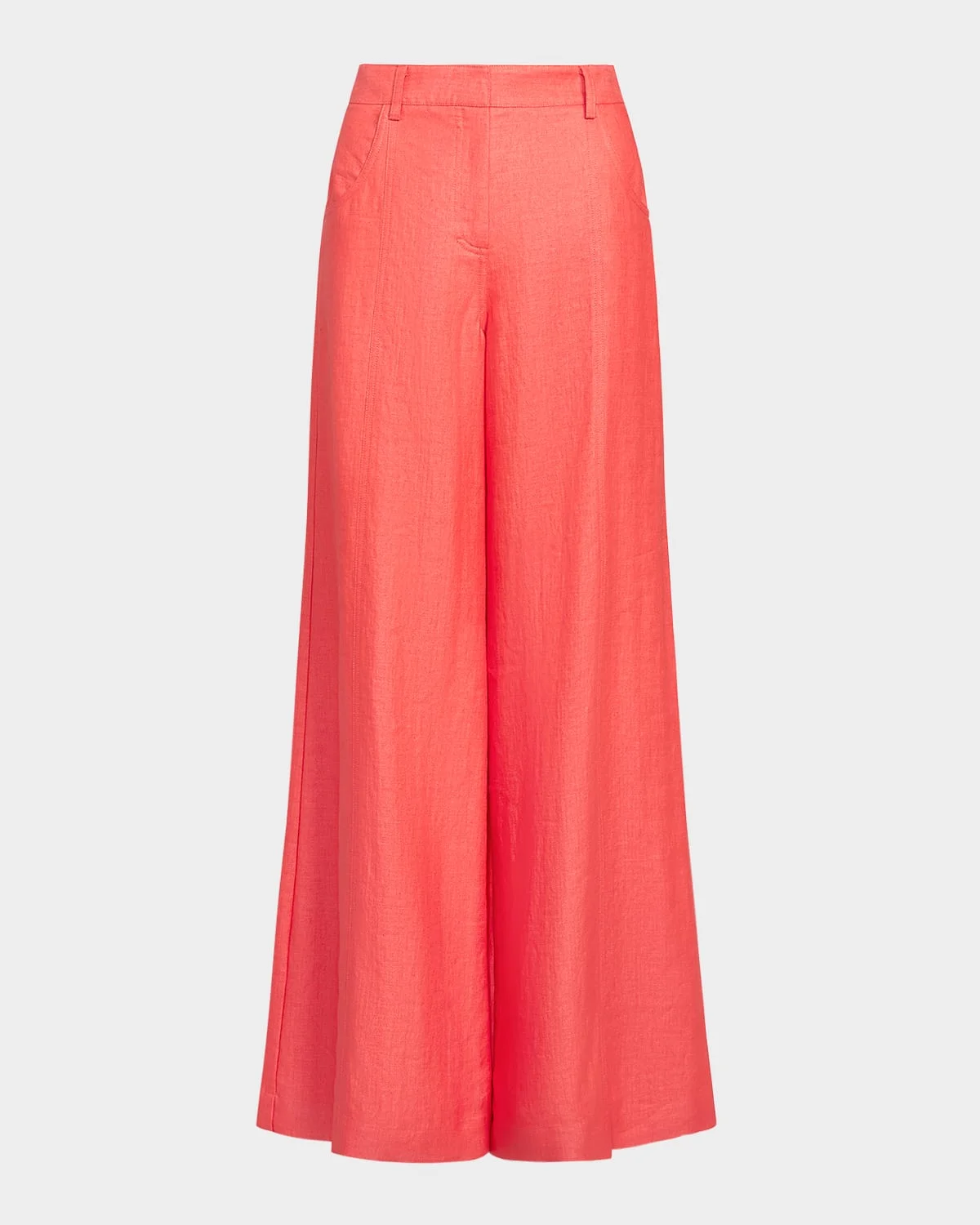 Dees Cotton Linen Wide-Leg Trousers - 1