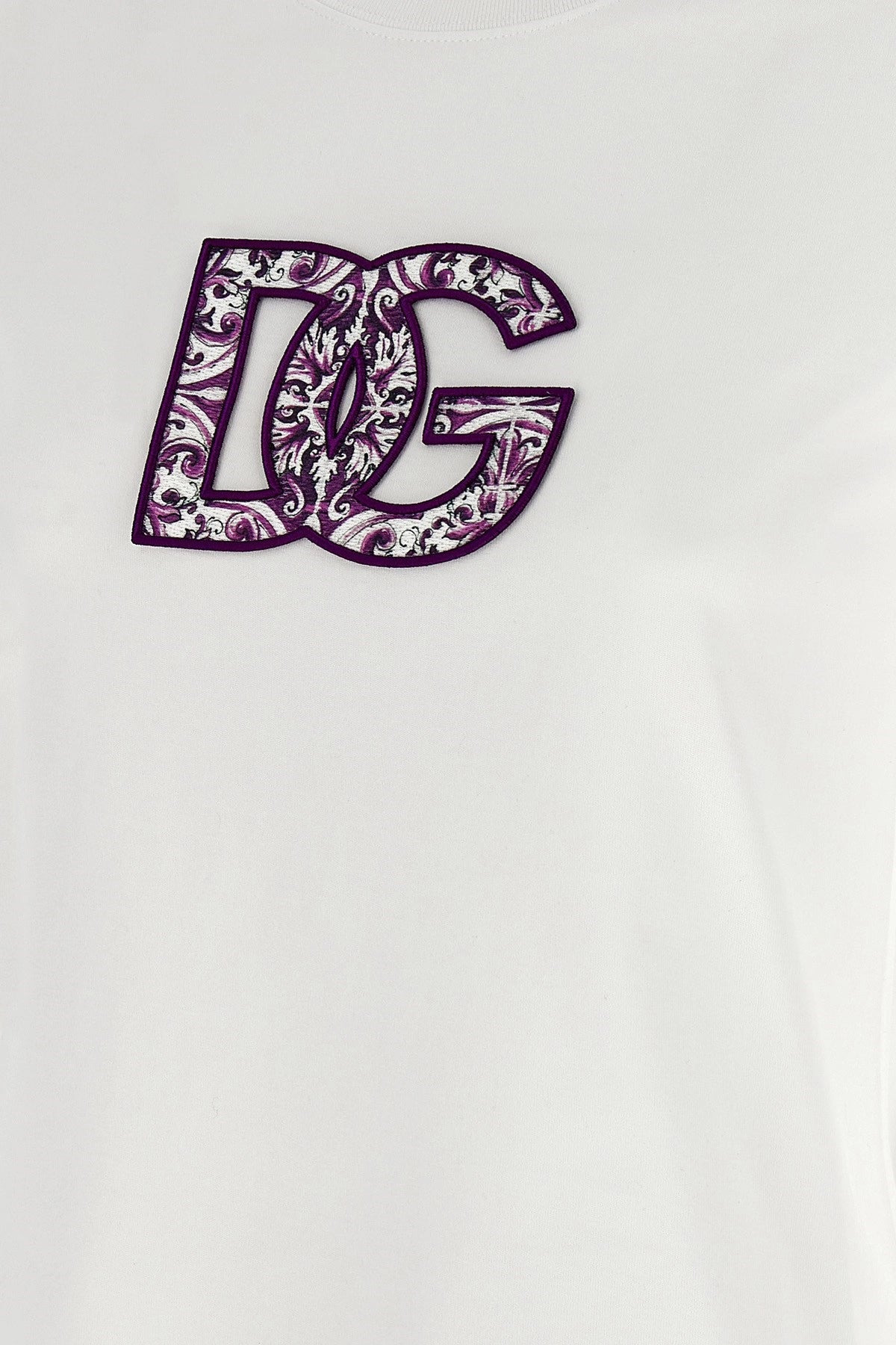 Dolce & Gabbana Women 'Maiolica' Logo Patch T-Shirt - 5
